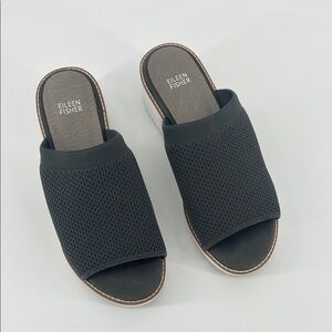 Eileen Fisher Telly Wedge Sandals in Gray 9 S5
